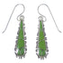 Green Agate Genuine Sterling Silver Hook Earrings CX45324